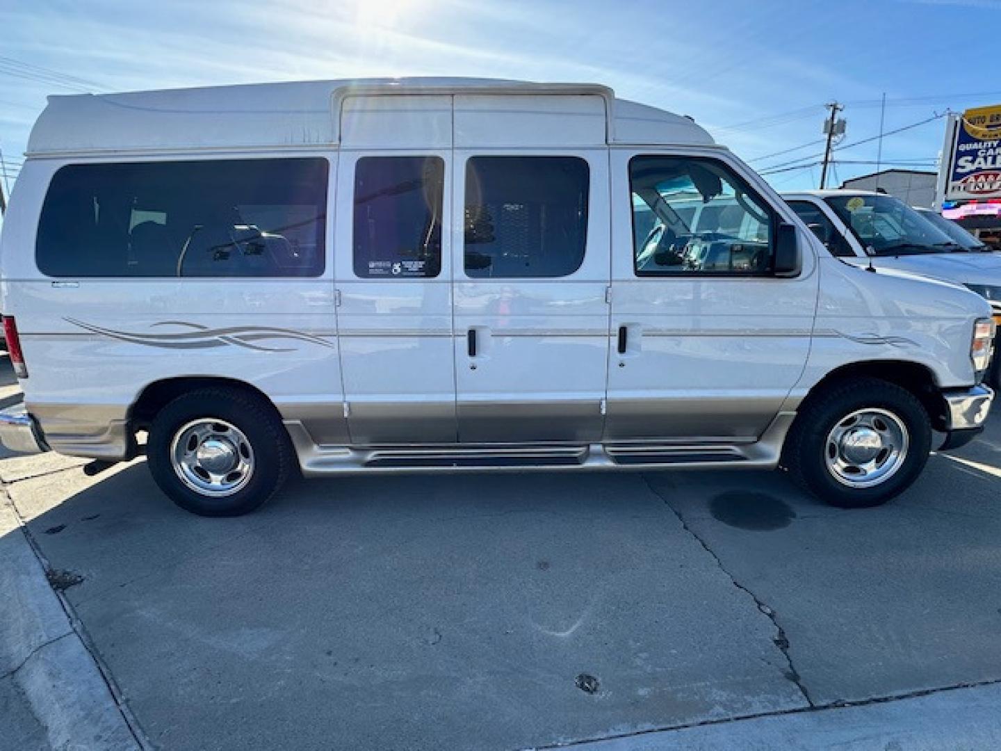 2011 White Ford E-Series Van Tuscany Conversion (1FTNE1EL9BD) with an V-8 engine, Automatic transmission, located at 3200 1st Avenue North, Billings, MT, 59101, (406) 245-9055, 45.779270, -108.510742 - Very Rare to Locate! Local Trade with Wheel Chair Access Power Lift; Conversion by Mobility of Denver. Braun Lift, Tuscany Conversion, Full Power, Hi-Roof and Only 83,500 Miles. CarFax Dealer Auto Brokers of Montana/AA&A Auto Rental/Fox Car Rental Billings - Photo#3